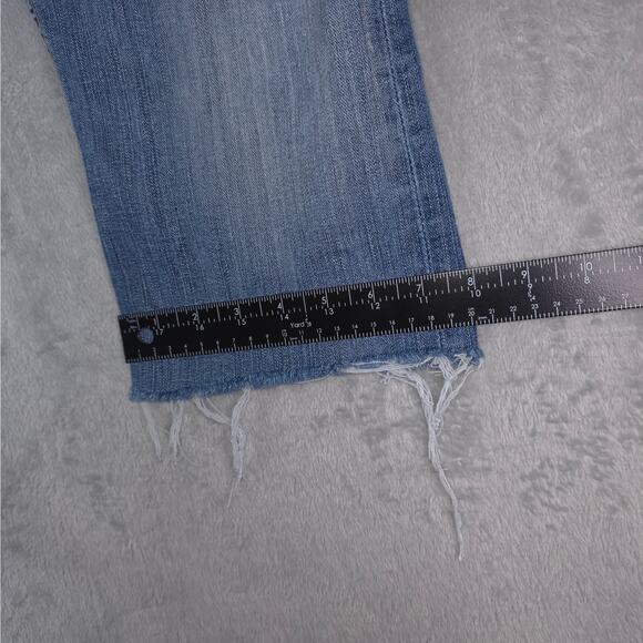 BKE Jeans Womens 34x20 Blue Culture Boot Cut Off Crop Raw Hem DIY Ankle Cropped - Picture 11 of 14